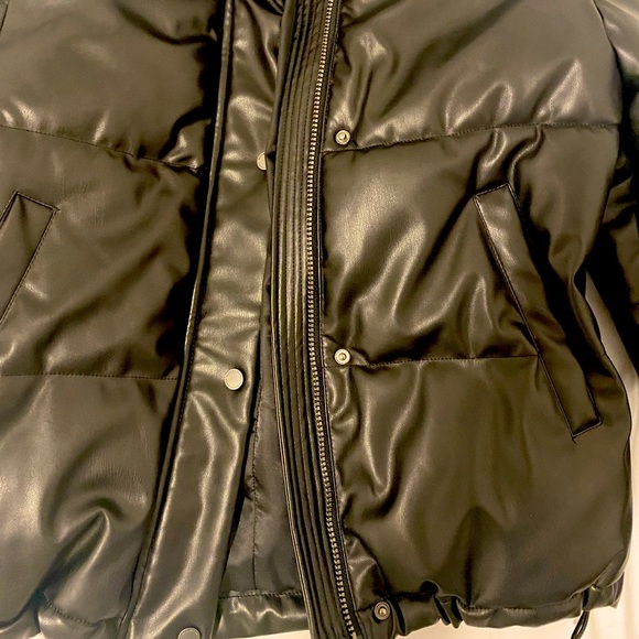 BCBG VEGAN LEATHER Puffer Jacket - Picture 2 of 5